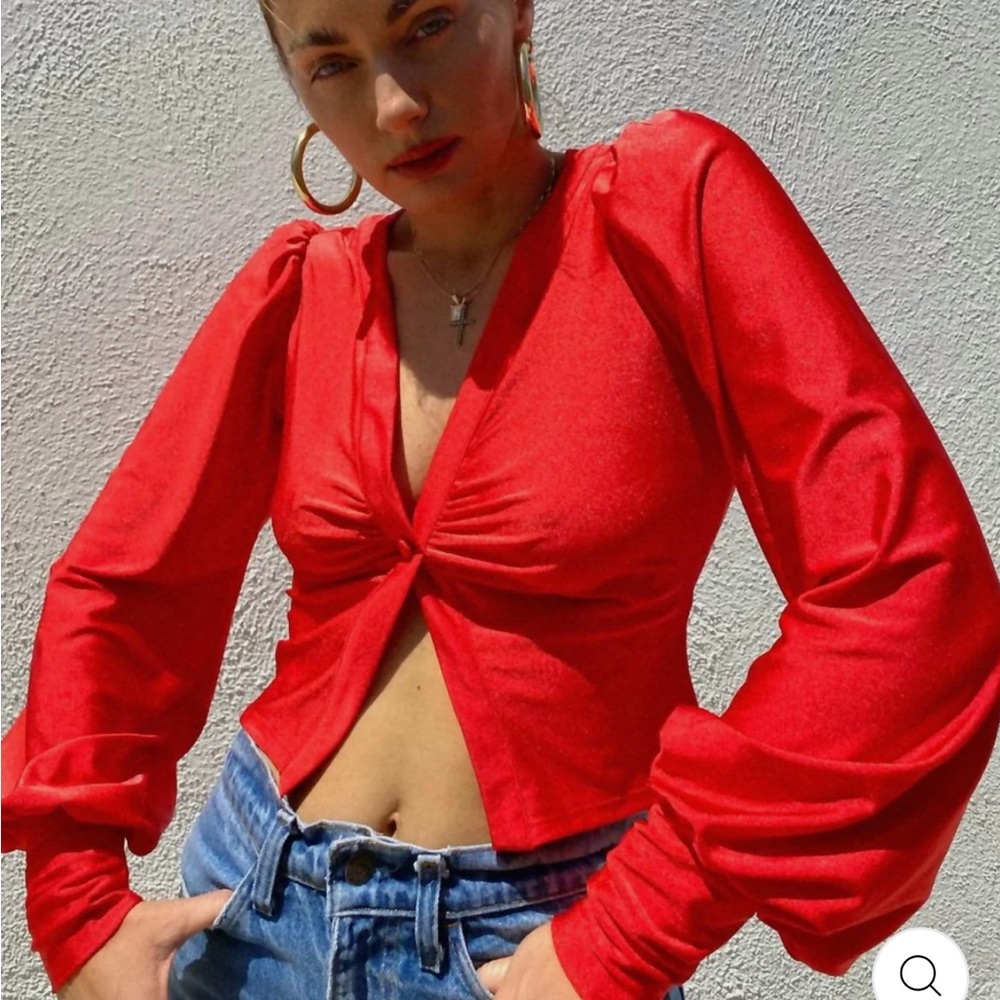 AFRM Belmond Top Size M in Fiery Red